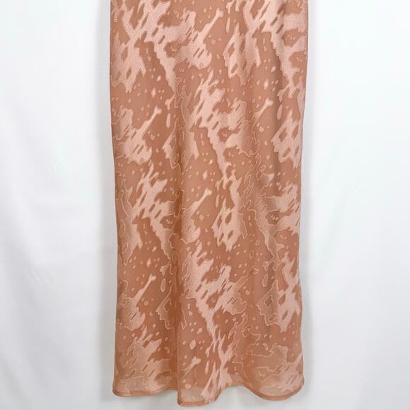 Anthropologie Hutch Women's Kinsey Burnout Midi Slip Dress Size 12 Blush - Picture 5 of 16
